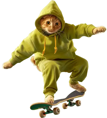 cat riding